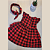 Vestido Bebê Princess Aurea Xadrez Vermelho - Imagem 3