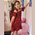 Vestido Xadrez Infantil Vermelho Alça Ciganinha - Imagem 1