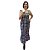 Vestido Xadrez Adulto Preto e Branco Longo - Imagem 2