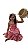 Kit c/ 2 Vestidos Tal Mãe Tal Filha Xadrez Laranja Alcinha Longo - Imagem 3