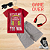 Conjunto Infantil Verão Menino Epic Gamer Vermelho - Imagem 1
