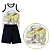 Conjunto Infantil Regata Menino T-Rex Branco c/ Preto - Imagem 2