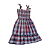 Vestido Xadrez Infantil Azul - Imagem 3