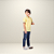 Camisa Polo Infantil Amarelo - Imagem 1