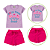 Conjunto Infantil Menina I Love Ice Cream Roxo - Imagem 3