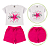 Conjunto Infantil Menina Star Girl Branco - Imagem 3