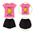 Conjunto Infantil Menina Smile Enjoy Rosa Escuro - Imagem 3