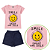 Conjunto Infantil Menina Smile Enjoy Rosa Claro - Imagem 3