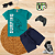Conjunto Infantil Verão Menino Surfing Verde - Imagem 1