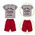 Conjunto Infantil Verão Menino Skate Board Cinza - Imagem 3