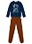 Conjunto Moletom Infantil Menino Roar Azul Mar - Imagem 1
