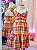 Vestido Aurora Infantil Xadrez Candy - Imagem 1