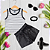 Conjunto infantil Menina Cirrê preto e Branco - Imagem 1