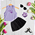 Conjunto Verão Menina Magic Hello Lilás - Imagem 1