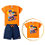 Conjunto Infantil Verão Ursinho skate Laranja - Imagem 3