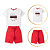 Conjunto Juvenil Verão Menino Ext Original Branco e Vermelho - Imagem 2