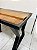 Mesa De Jantar Industrial Tampo Madeira Maciça - Imagem 2