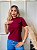 TSHIRT FEMININA ALGODÃO GOLA ALTA MARSALA - Imagem 3