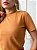 TSHIRT FEMININA ALGODÃO GOLA ALTA CARAMELO - Imagem 1