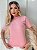 TSHIRT FEMININA ALGODÃO GOLA ALTA ROSA SECO - Imagem 2