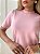 TSHIRT FEMININA ALGODÃO GOLA ALTA ROSA SECO - Imagem 1