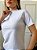 TSHIRT FEMININA ALGODÃO GOLA ALTA BRANCA - Imagem 1