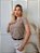 TSHIRT FEMININA ALGODÃO LISTRADA NUDE - Imagem 3