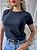 TSHIRT FEMININA ALGODÃO  LISA PRETO - Imagem 1