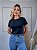 TSHIRT FEMININA ALGODÃO  LISA PRETO - Imagem 2