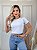 TSHIRT FEMININA ALGODÃO  LISA BRANCA - Imagem 2
