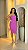 VESTIDO RIBANA CANELADA MIDI FUCSIA - Imagem 1