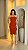 VESTIDO RIBANA CANELADA MIDI COM FENDA TERRA COTA - Imagem 1