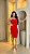 VESTIDO RIBANA CANELADA MIDI COM FENDA VERMELHO - Imagem 1
