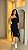 VESTIDO RIBANA CANELADA MIDI COM FENDA PRETO - Imagem 1