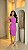 VESTIDO RIBANA CANELADA MIDI COM FENDA FUCSIA - Imagem 1