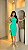 VESTIDO RIBANA CANELADA MIDI COM FENDA VERDE MENTA - Imagem 1