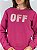 BLUSA MOLETOM COMFORT OFF APLICAÇÃO / PINK - Imagem 1