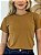 TSHIRT FEMININA ALGODÃO LISA CARAMELO - Imagem 1