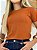 TSHIRT FEMININA ALGODÃO  LISA  TERRA COTA - Imagem 1