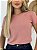 TSHIRT FEMININA ALGODÃO LISA ROSA SECO - Imagem 1
