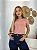 TSHIRT FEMININA ALGODÃO LISA ROSA SECO - Imagem 2