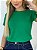 TSHIRT FEMININA ALGODÃO  LISA VERDE BANDEIRA - Imagem 1