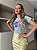 TSHIRT FEMININA ALGODÃO STITCH E ANGEL / AZUL BEBE - Imagem 2