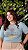 TSHIRT PLUS  SIZE FEMININA TIGRE / AZUL BEBE - Imagem 3