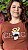 TSHIRT PLUS  SIZE FEMININA CHIC URSO / CHOCOLATE - Imagem 2
