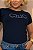 TSHIRT FEMININA ALGODÃO CHIC STRASS / AZUL MARINHO - Imagem 1