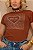 TSHIRT FEMININA ALGODÃO BOHO CHIC / TERRA COTA - Imagem 1