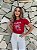 TSHIRT FEMININA ALGODÃO LAÇO PARIS / VERMELHA - Imagem 2