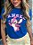 TSHIRT FEMININA ALGODÃO ANGEL / AZUL ROYAL - Imagem 1