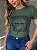 TSHIRT FEMININA ALGODÃO ONE DAY / VERDE MUSGO - Imagem 1